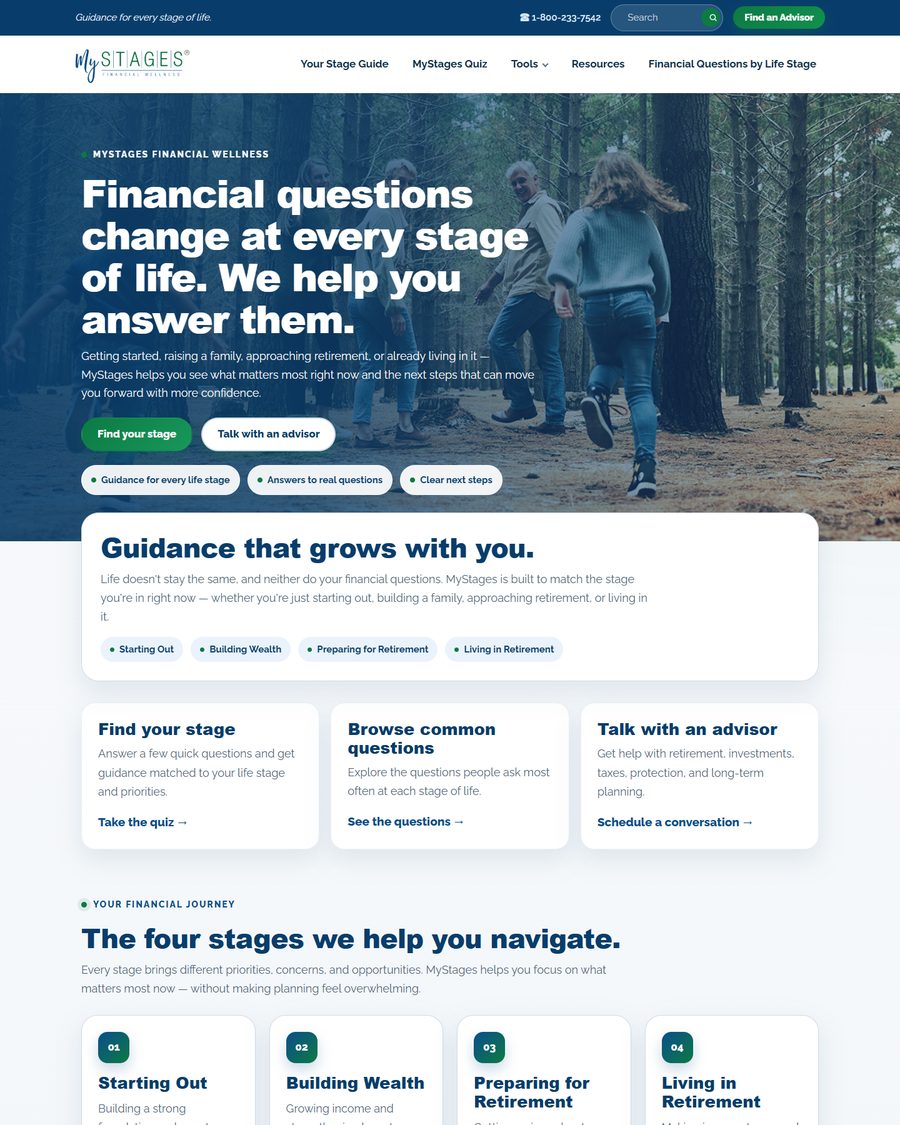MyStages after redesign