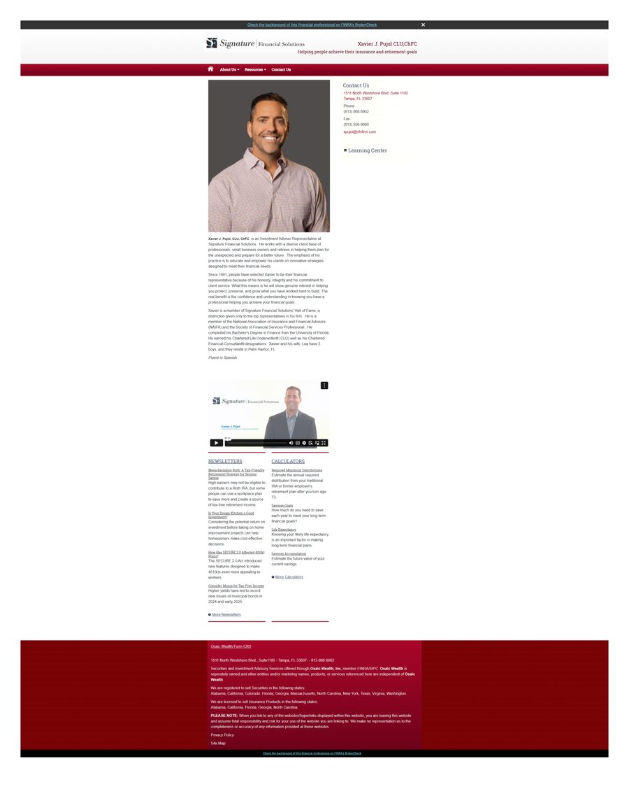 Xavier J Pujol before redesign