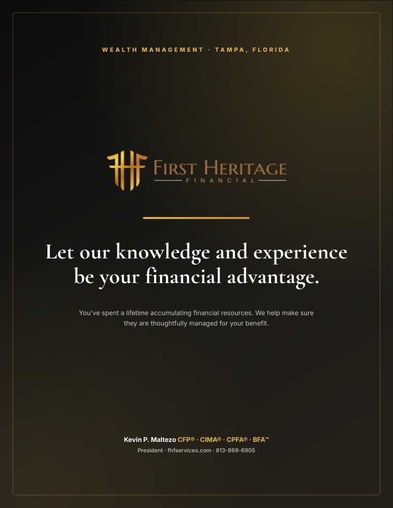 First Heritage Financial Services booklet
